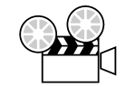 Icon: Klassische Filmkamera – Symbol für Imagefilme